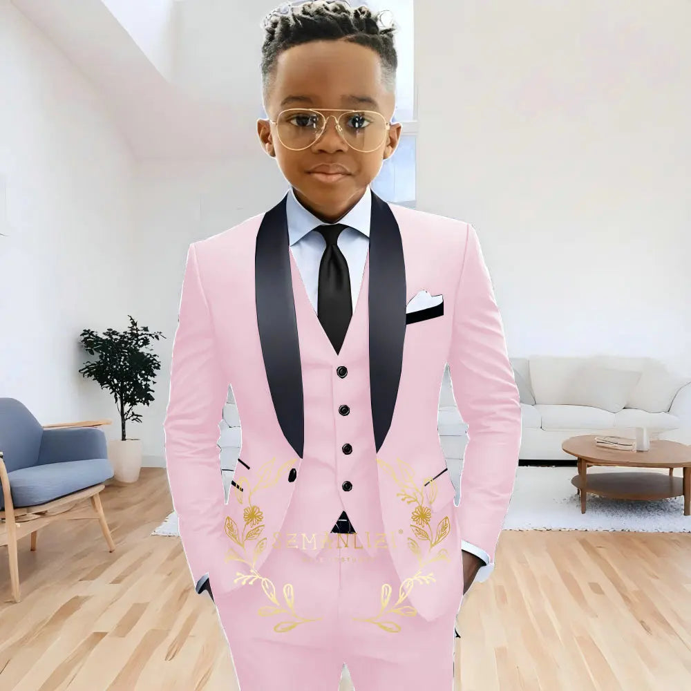 Boys' Navy Blue Formal 3-Piece Suit (2-16Y)