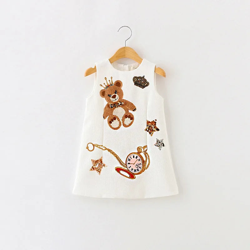 Girls' Printed Princess Party Dress