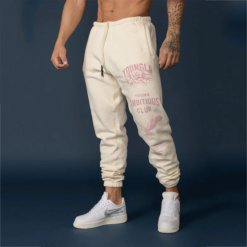 New Men's Sweatpants Gym Sports Fitness Running Basketball Training Pants Casual Pants American Style Fashion Brand Clothing
