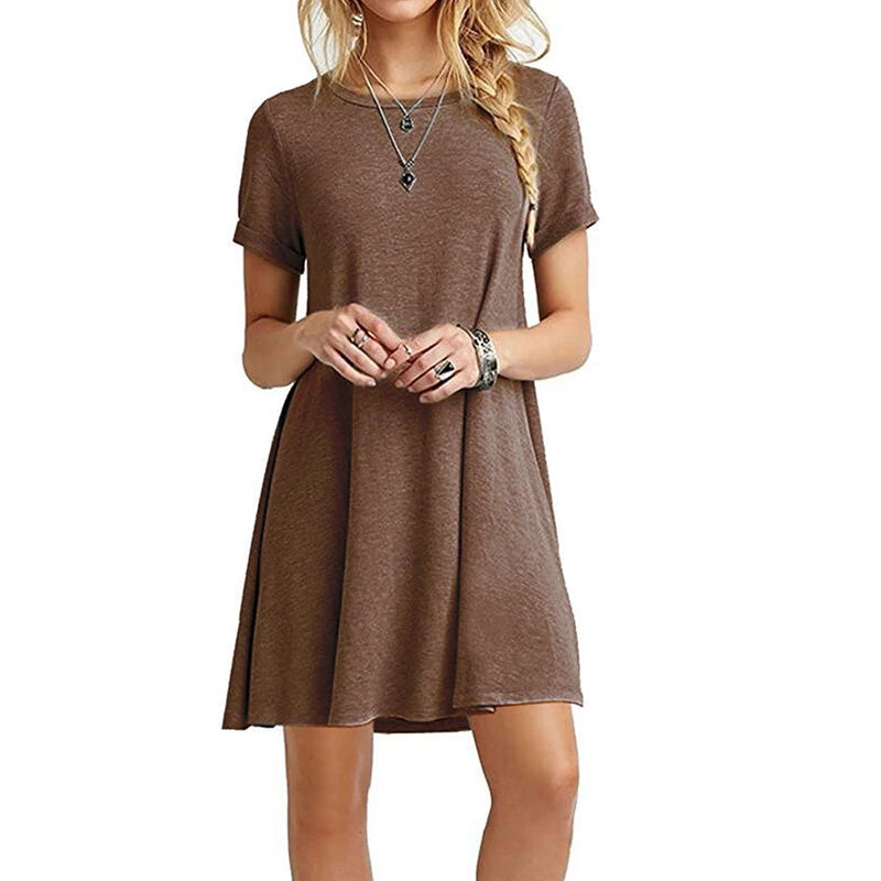 Chic Casual Mini T-Shirt Dress – Effortless Vintage Street Style