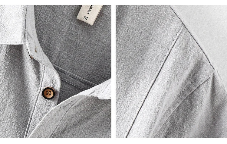 Men's Chinese Style Linen Short Sleeve Shirt