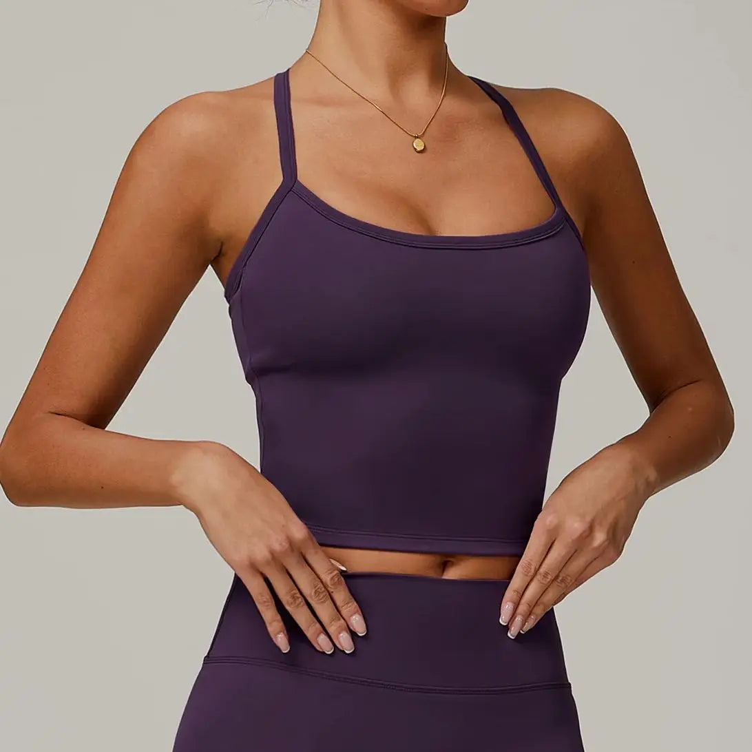 Women's Cross-Back Push-Up Sports Bra