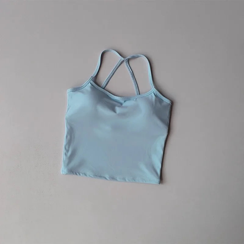 Women's Cross-Back Push-Up Sports Bra