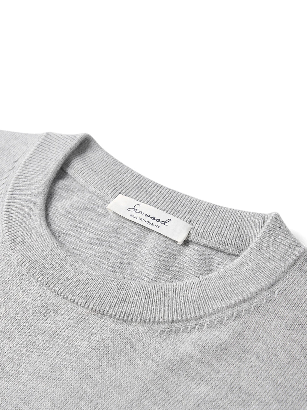 SIMWOOD 2025 Autumn New Regular Fit 12 Gauge Fine Sweater Men Antistaic Basic Knit Pullovers