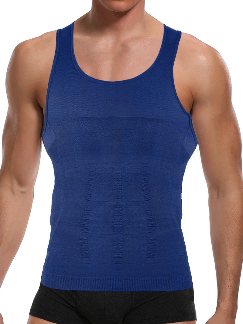 Men Slimming Vest Body Shaper Compression Shirt Sleeveless Shapewear Abs Abdomen Training  Workout Corset Tummy Control Tank Top