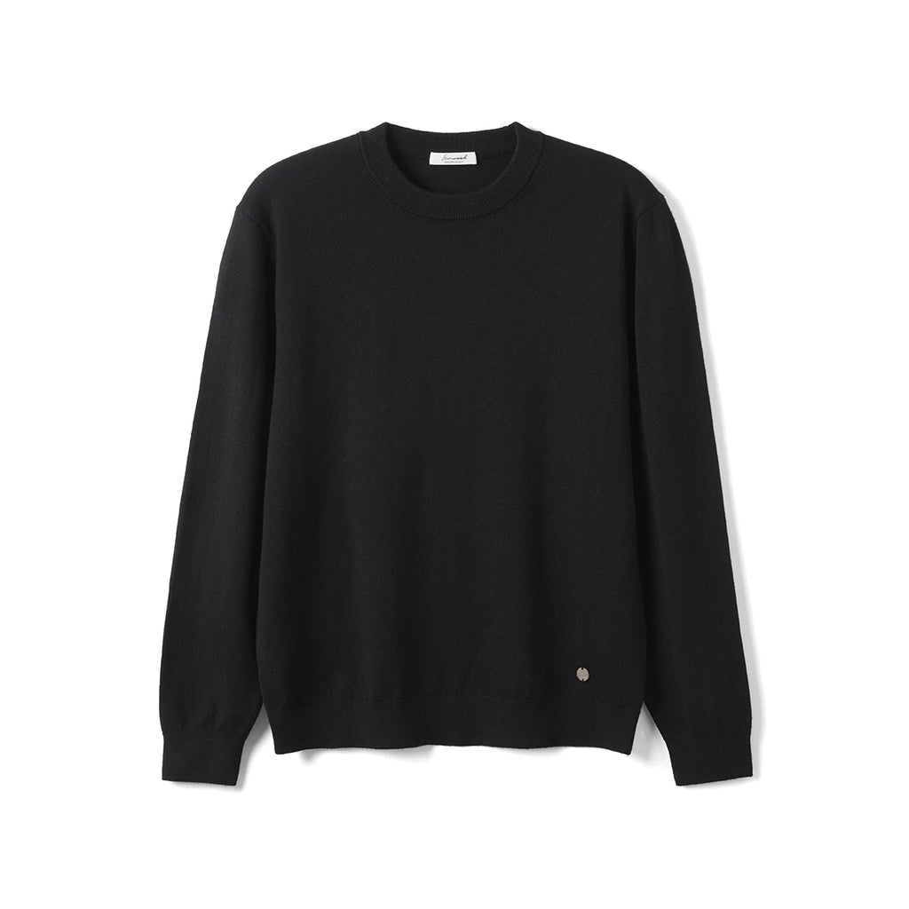 SIMWOOD 2025 Autumn New Regular Fit 12 Gauge Fine Sweater Men Antistaic Basic Knit Pullovers