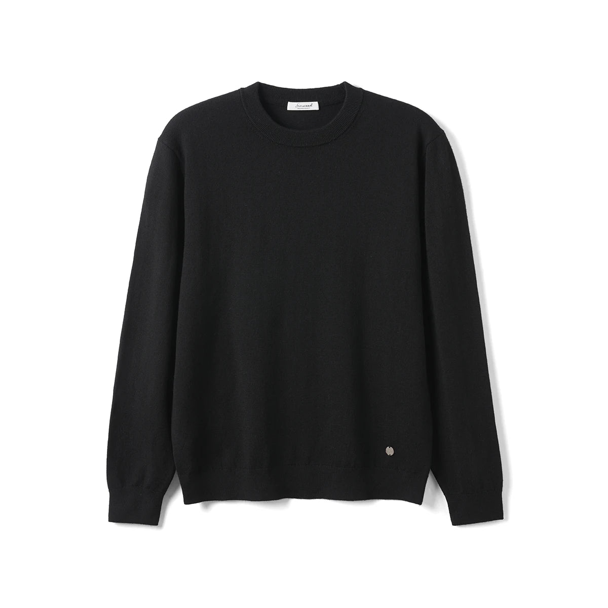 SIMWOOD 2025 Autumn New Regular Fit 12 Gauge Fine Sweater Men Antistaic Basic Knit Pullovers