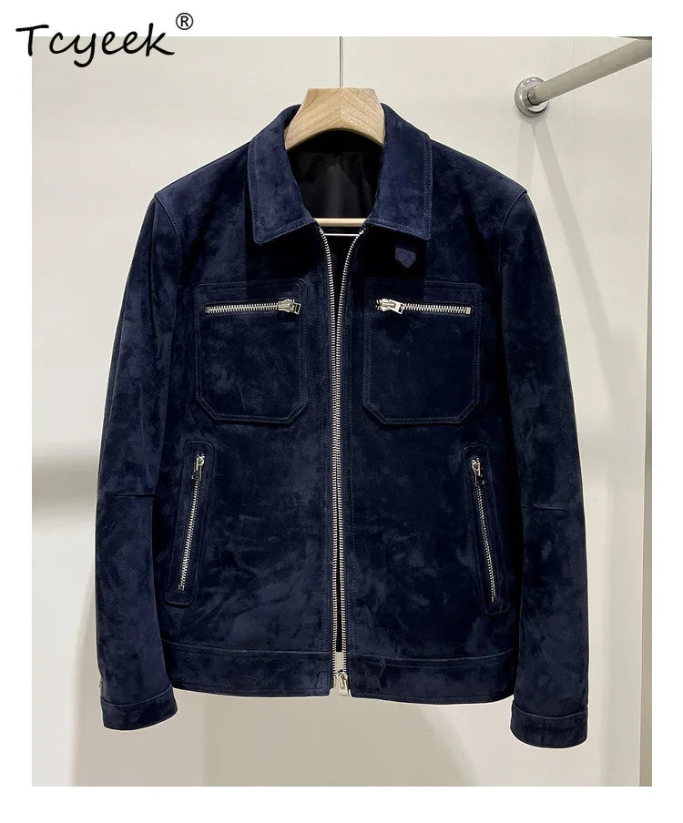 Tcyeek High-End Blue Leather