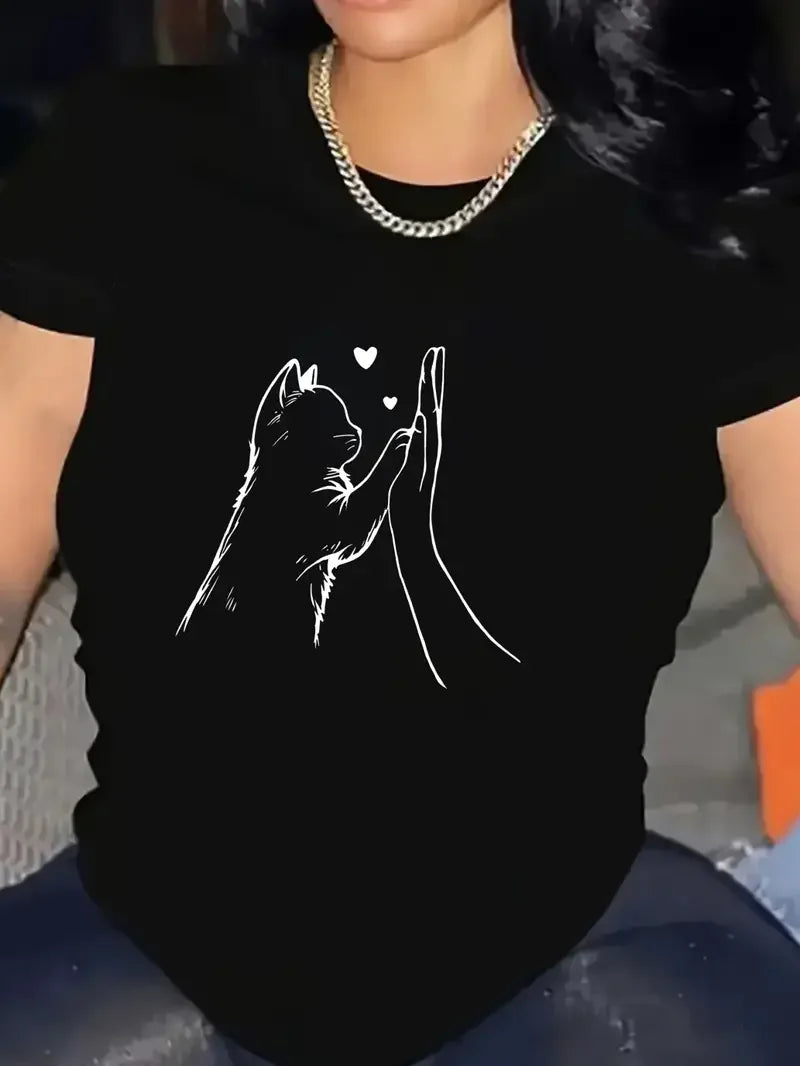 Women's Cat Paw Graphic T-Shirt