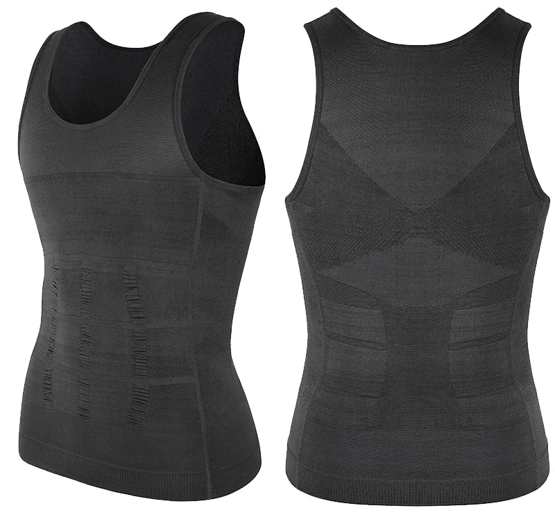 Men Slimming Vest Body Shaper Compression Shirt Sleeveless Shapewear Abs Abdomen Training  Workout Corset Tummy Control Tank Top