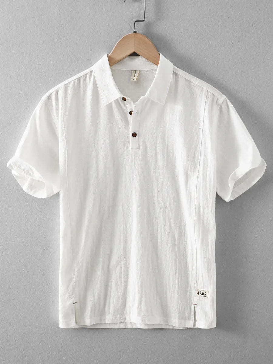 Men's Chinese Style Linen Short Sleeve Shirt