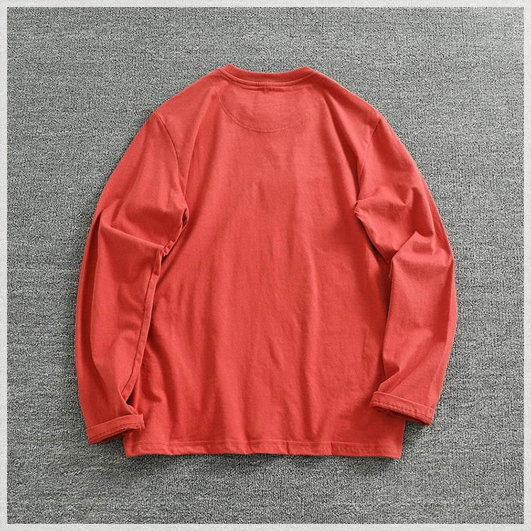 Men's Retro Letter Print Long Sleeve T-Shirt