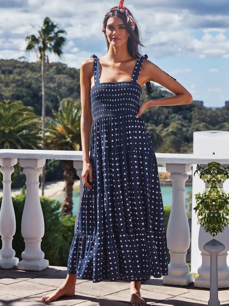 New Casual Long Women Print Dress
