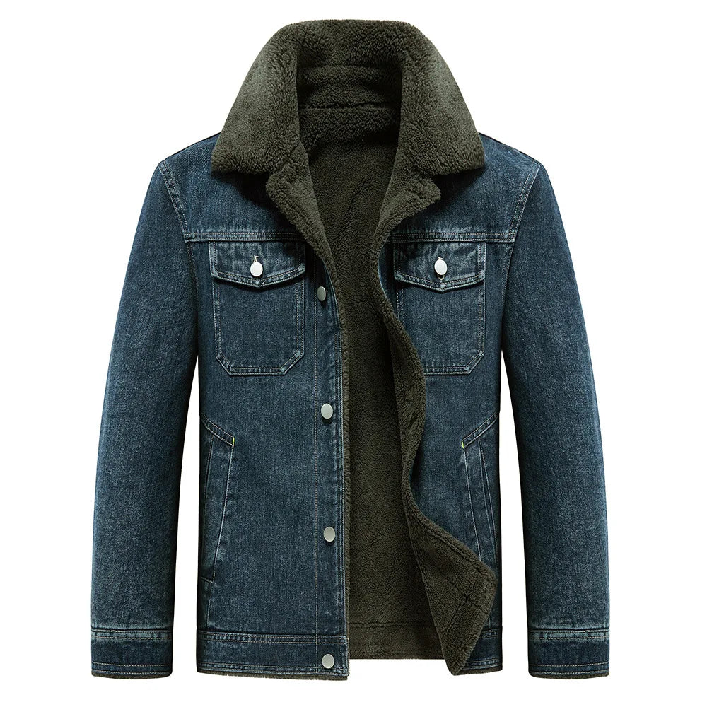 Autumn Winter Warm Denim Jacket
