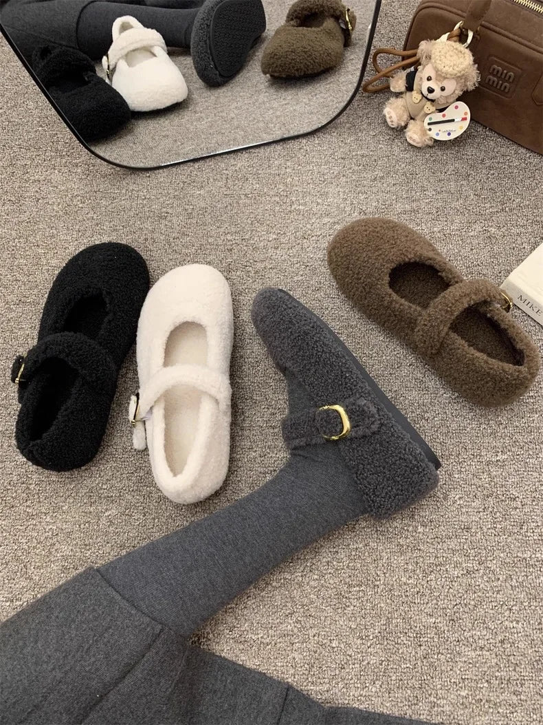 Famous Brand Spring Retro Single Shoes Comfortable Rubber Bottom Ladies Sandals Wider Toe Box Ballerina Slippers Style
