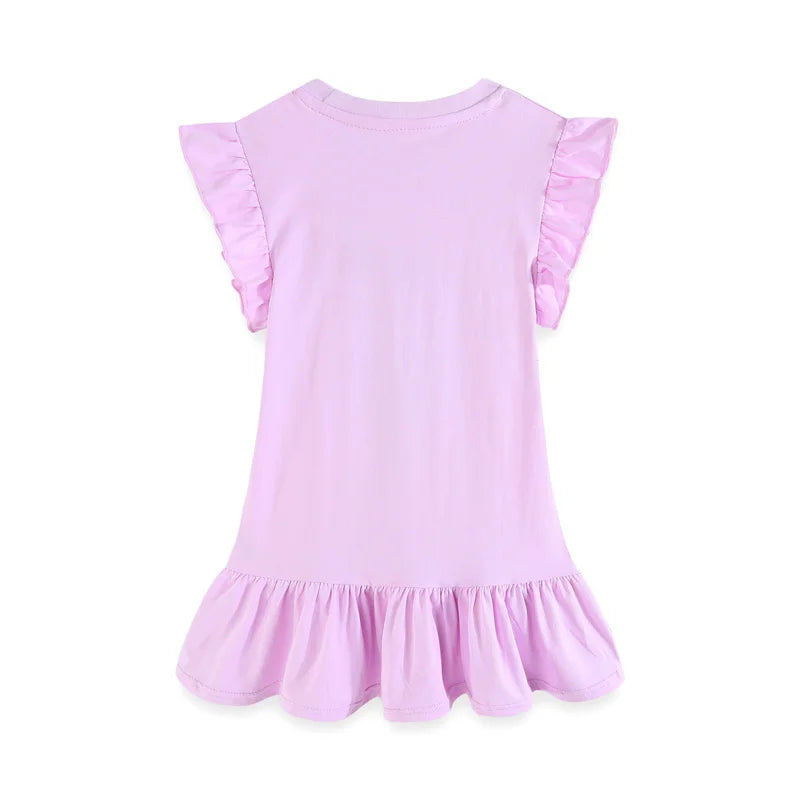Girls' Animal Embroidery Sleeveless Party Dress
