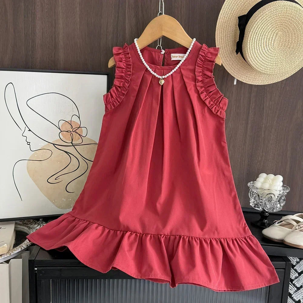 Girls' Sleeveless Princess Dress (2-7Y)