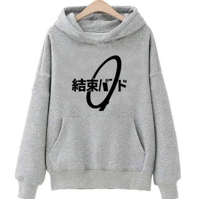 Japanese Anime Bocchi The Rock Hoodies Women Hoodie Kessoku Band Winter Warm Sweatshirt Vintage Harajuku Aesthetic Sudaderas