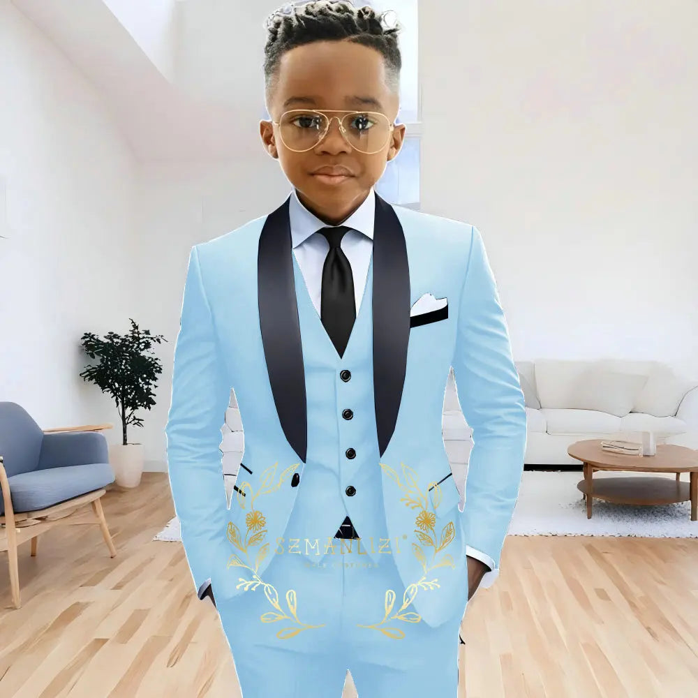 Boys' Navy Blue Formal 3-Piece Suit (2-16Y)