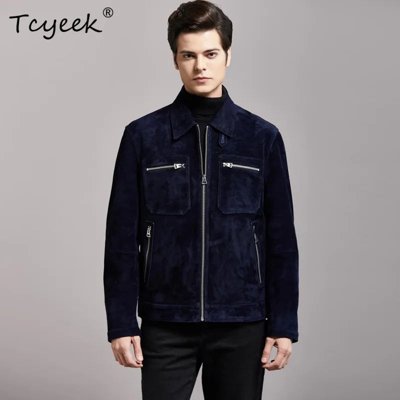 Tcyeek High-End Blue Leather