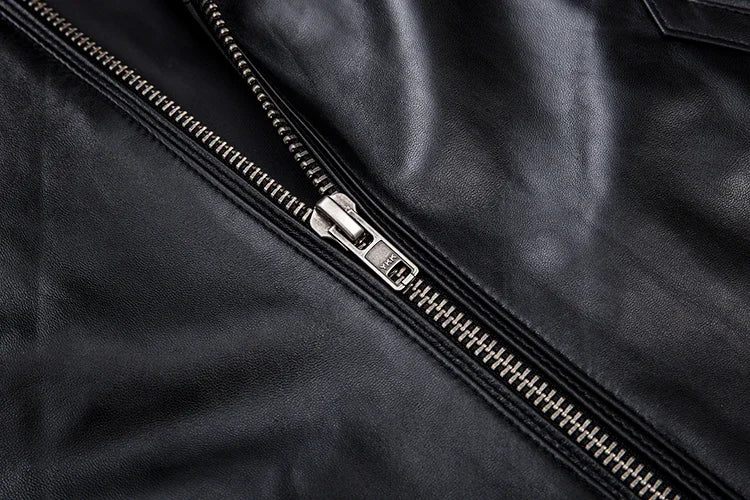 Spring Genuine Leather Biker