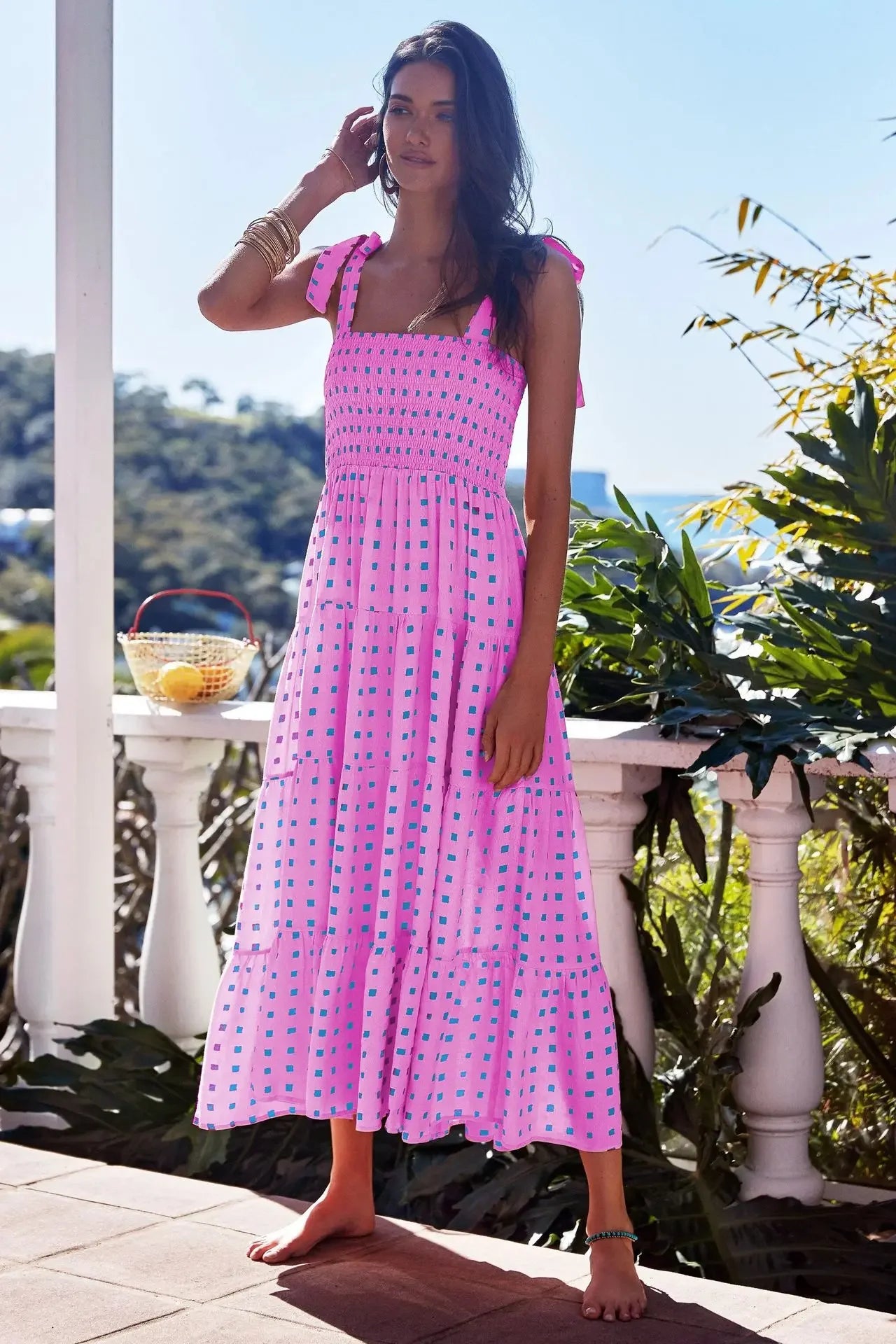 New Casual Long Women Print Dress