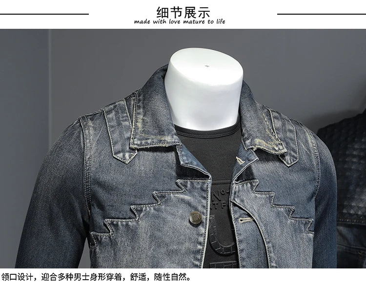 Men’s Premium Slim Denim Coat