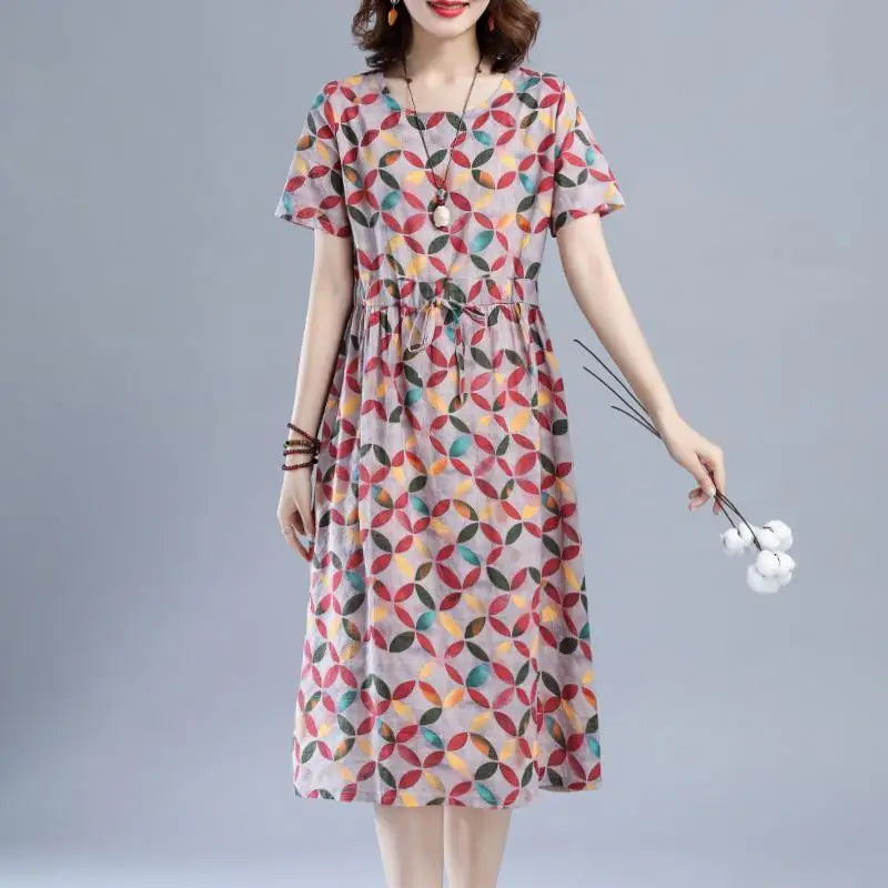 Printed Midi Dress