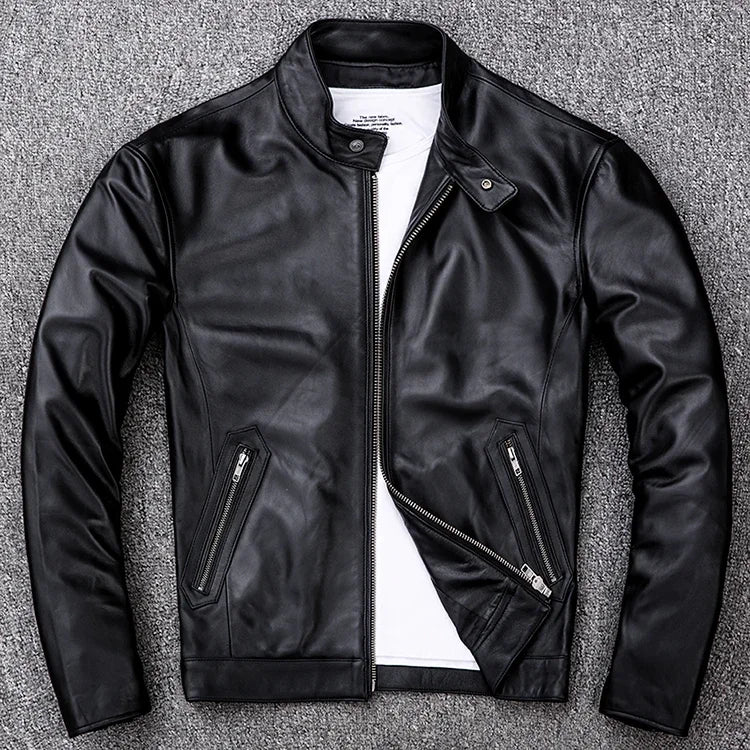 Spring Genuine Leather Biker