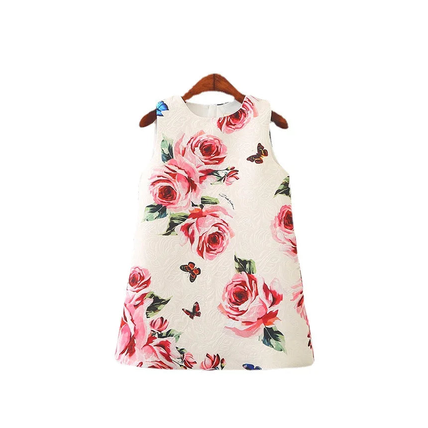 Girls' Printed Princess Party Dress