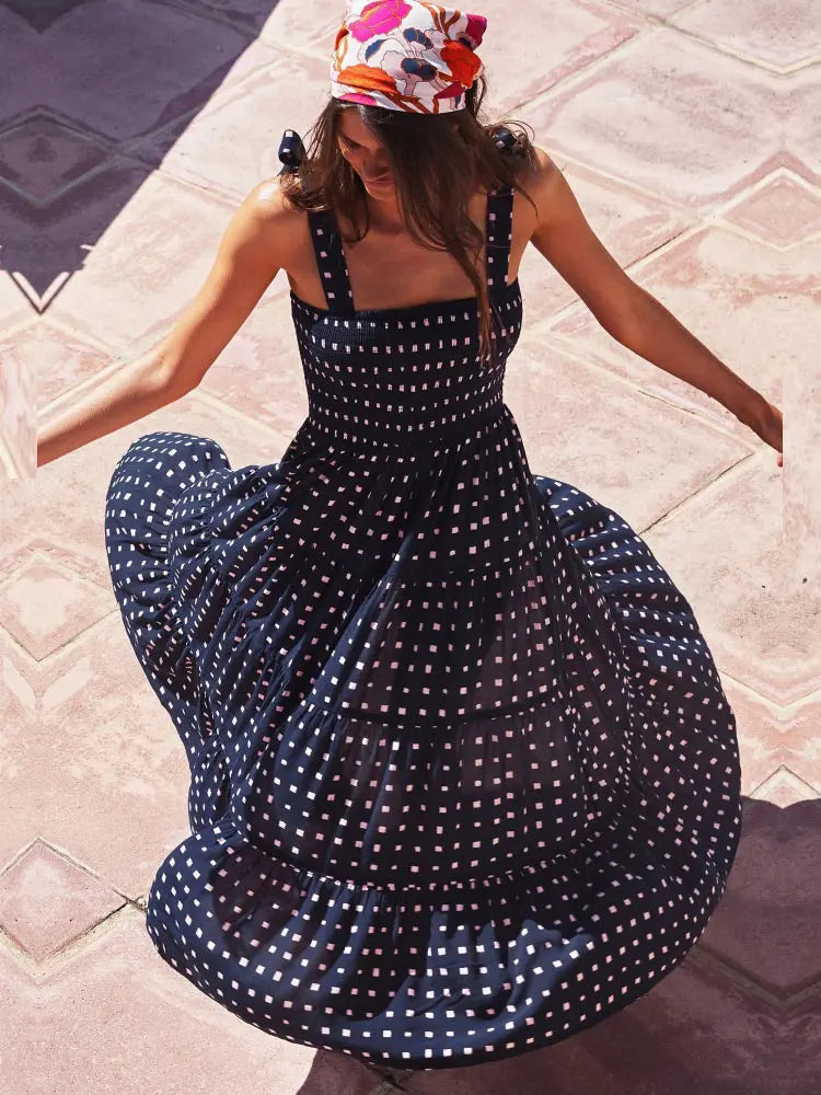 New Casual Long Women Print Dress