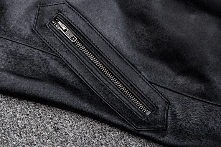 Spring Genuine Leather Biker