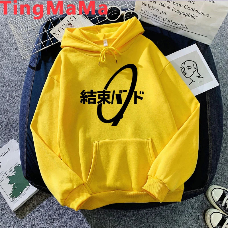 Japanese Anime Bocchi The Rock Hoodies Women Hoodie Kessoku Band Winter Warm Sweatshirt Vintage Harajuku Aesthetic Sudaderas