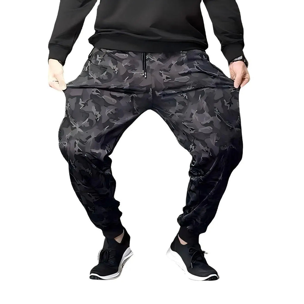 Gym Bodybuilding Fitness Sport Pants Men Casual Training Trousers Elastic Waist Ultra-thin Quick Dry High Waist Loose Long Pants