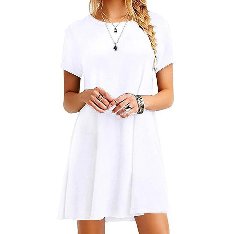 Chic Casual Mini T-Shirt Dress – Effortless Vintage Street Style