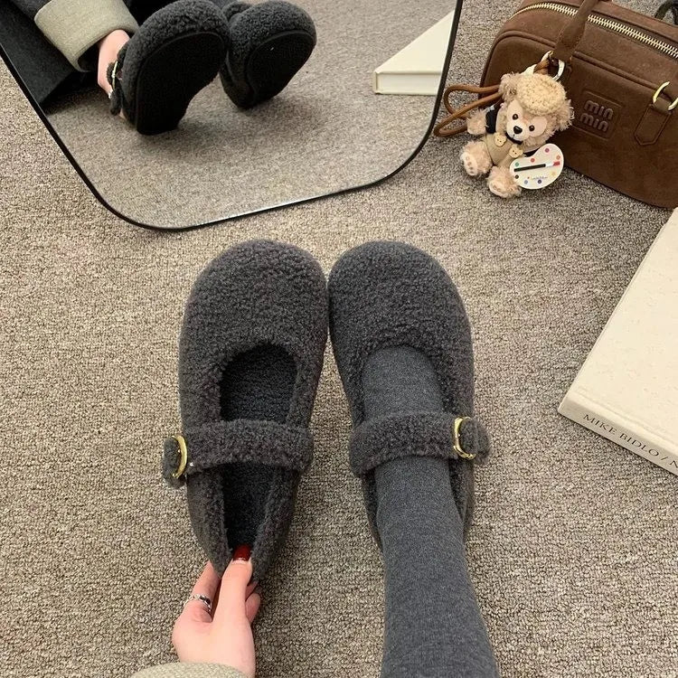 Famous Brand Spring Retro Single Shoes Comfortable Rubber Bottom Ladies Sandals Wider Toe Box Ballerina Slippers Style