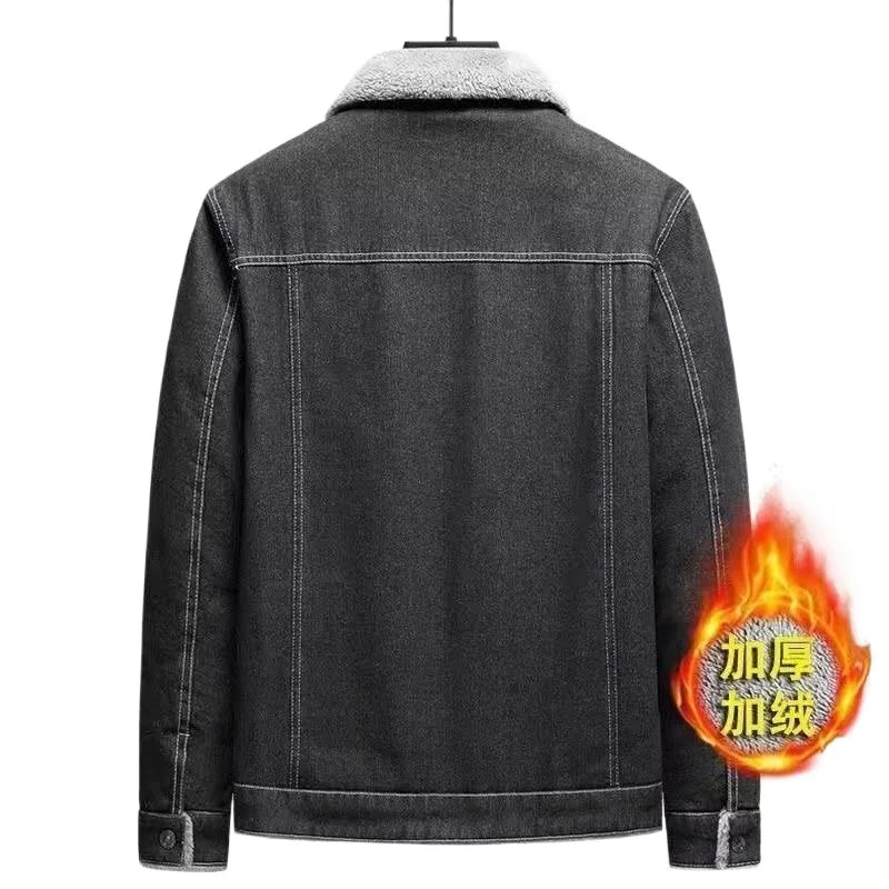 Casual Youth Fleece Denim Jacket