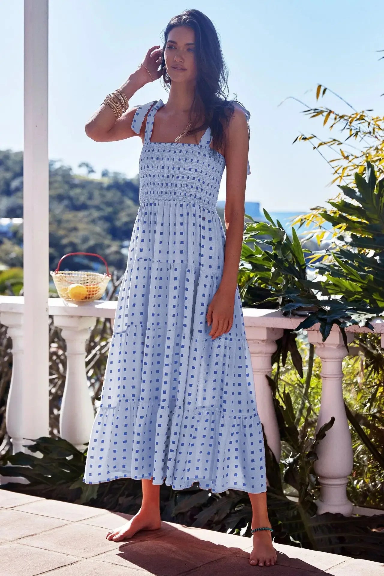 New Casual Long Women Print Dress