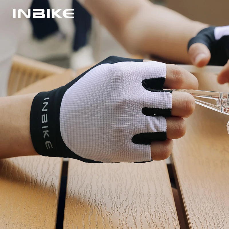 INBIKE 2025 Summer Cycling Gloves for Men Shock-Absorbing Padded Breathable Bicycle Gloves MTB Road Mountain Bike Riding Gloves