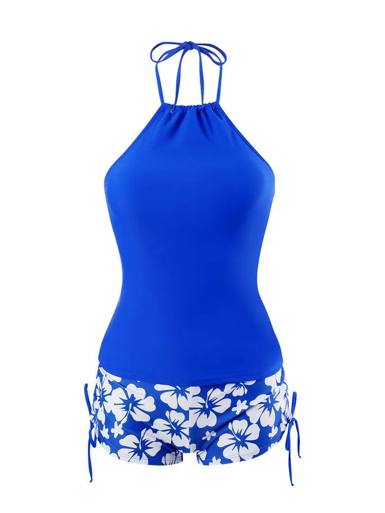 Women's Backless Bikini Tankini Set