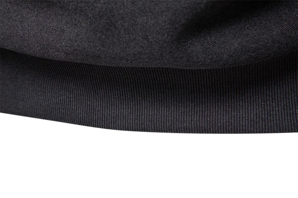Men's New 2025 Autumn & Winter European Size Pullover Hoodie with Diagonal Zipper, Fleece-Lined, Thickened Stand Collar, Trendy