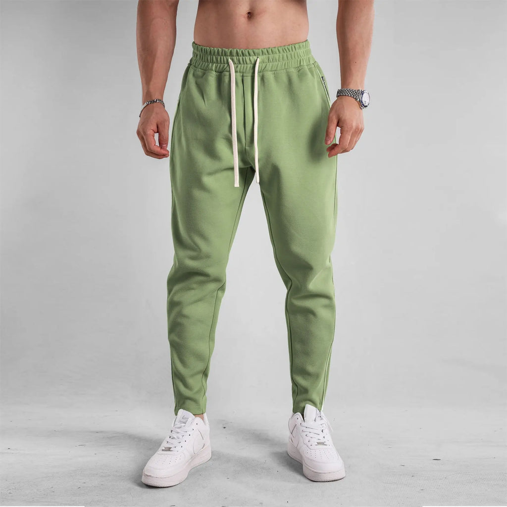 Men's Clothing Sport Casual Zipper Baggy Pants Cotton Long Trousers Outdoor Gym Fitness Workout Jogging Sweatpants Trackpants