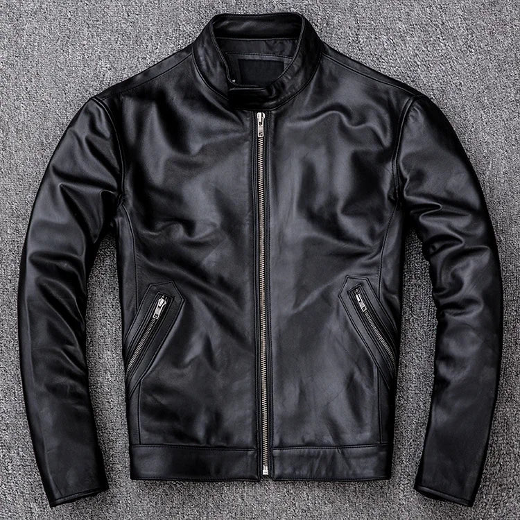 Spring Genuine Leather Biker