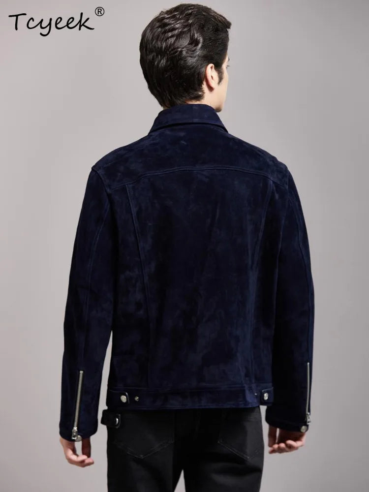 Tcyeek High-End Blue Leather