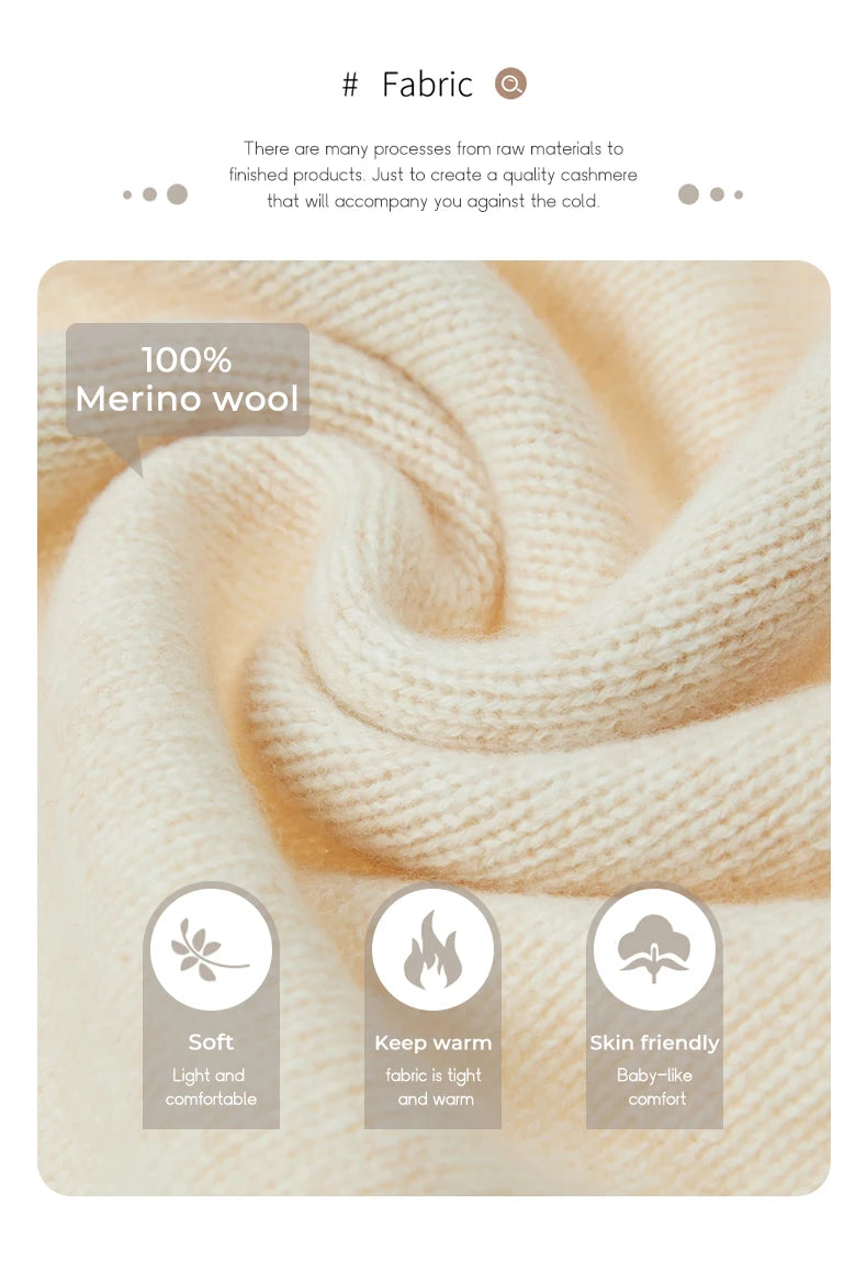 New Men's 100% Merino Wool Mock Neck Pullover Soft Warm Jumpers Quality Cashmere Sweater Casual Smart Knitwear Basic Tops Clothi