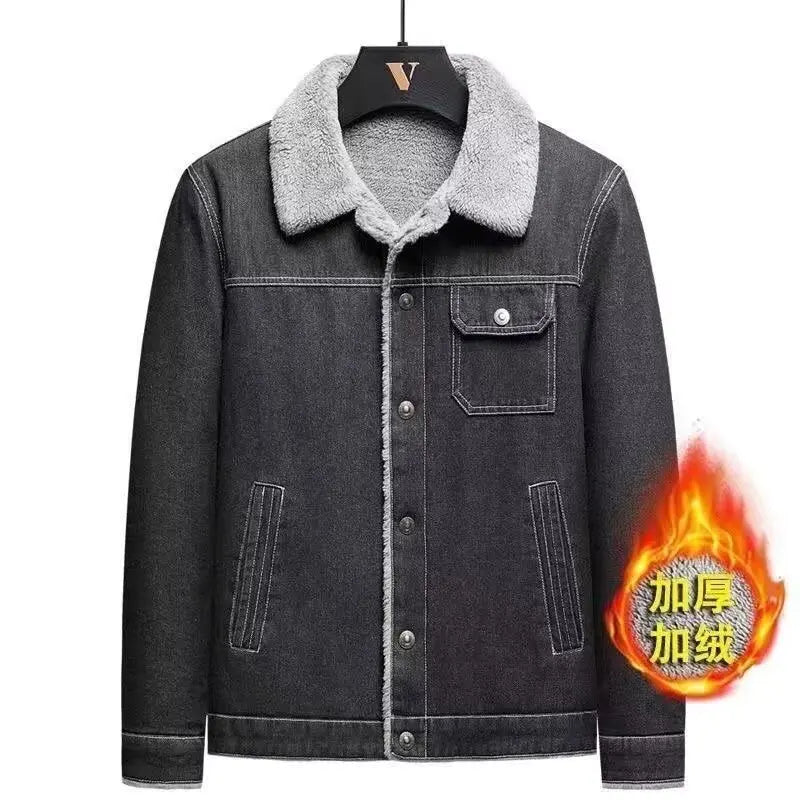 Casual Youth Fleece Denim Jacket