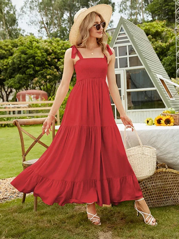 New Casual Long Women Print Dress