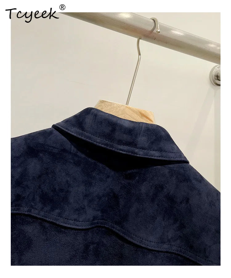 Tcyeek High-End Blue Leather