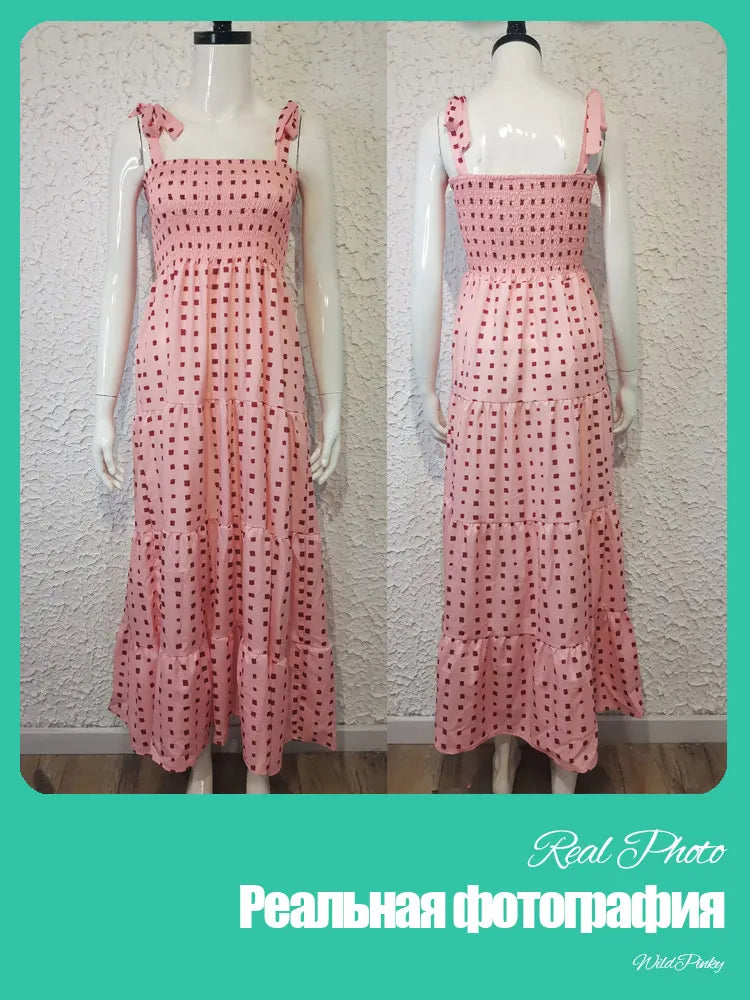 New Casual Long Women Print Dress
