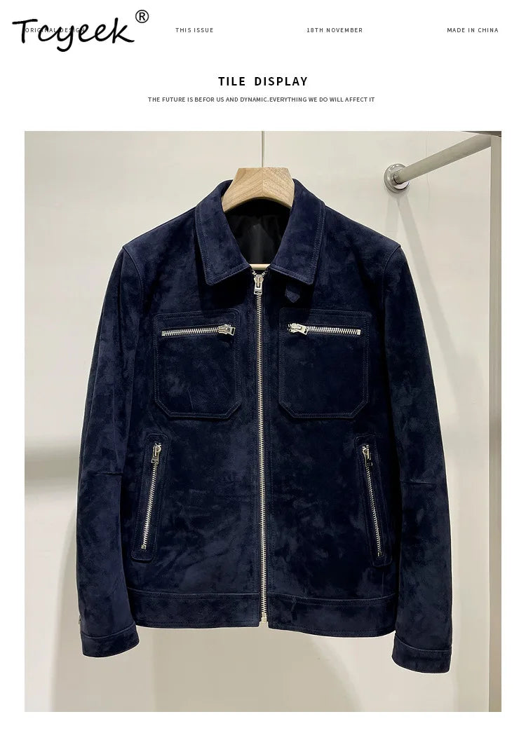 Tcyeek High-End Blue Leather